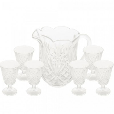 Conjunto Jarra com 6 Taças de Cristal Dublin 1,5L/200ml Lyor
