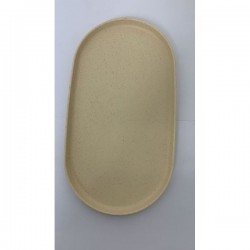 Travessa Oval Bambu PP Lines Salmão 37,5cm 220839 Lyor