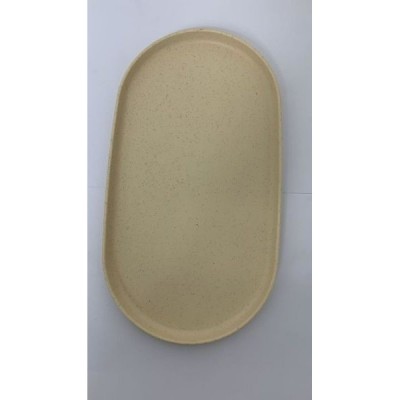 Travessa Oval Bambu PP Lines Salmão 37,5cm 220839 Lyor