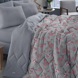 F - EDREDOM CASAL BASIC ESTAMPADO 465 DEHLIA BORD