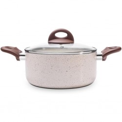 Jogo Panelas 8 Peças Ceramic Life Smart Plus Vanilla Brinox