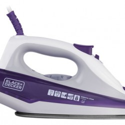 Ferro De Passar Roupa Black Decker Com Vaporizador Base Antiaderente Branco E Roxo Modelo Fx1000