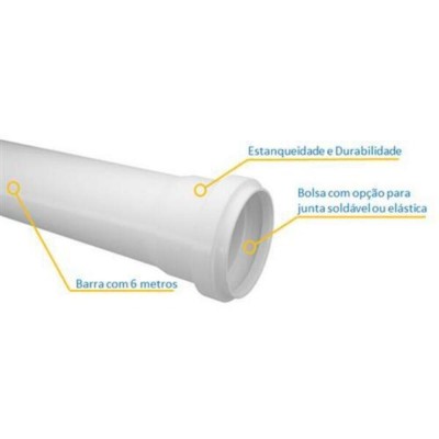 TUBO ESG 50MM 6M FORTLEV